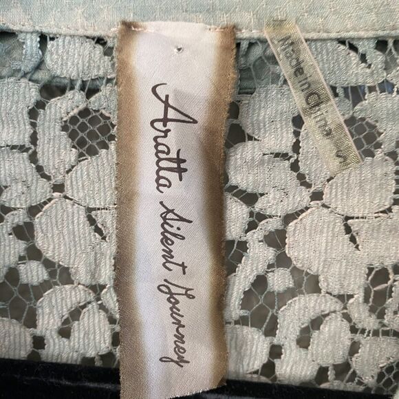 Aratta Silent Journey Tunic Womens Small Ombré Button Front Lace Anthropologie - Picture 4 of 13